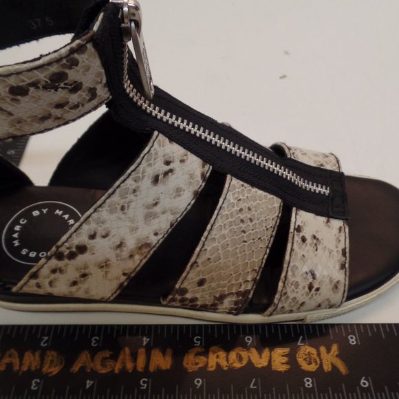 Marc Jacobs Sz 37.5 (7) Animal Print Zip Up Shoes - Picture 10 of 14